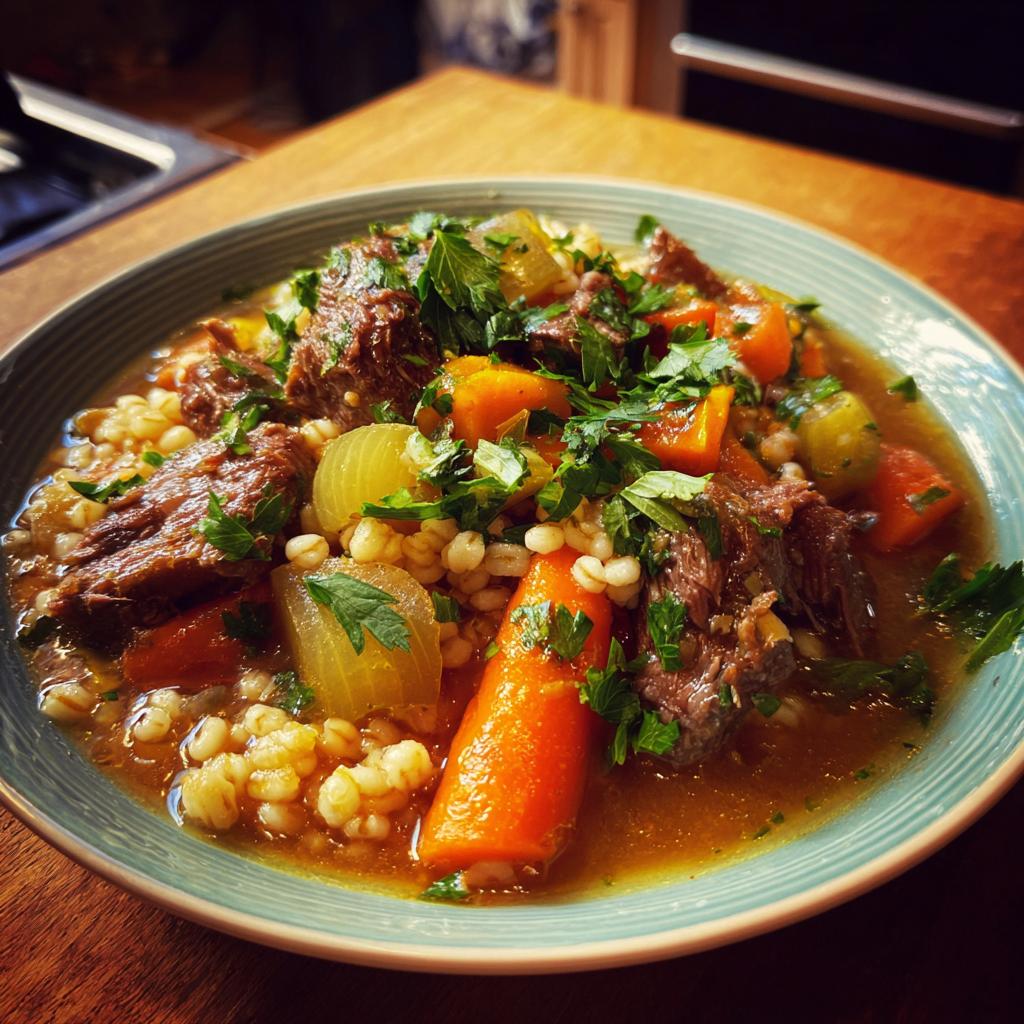 Beef barley soup slow cooker - detail 1