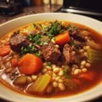Beef barley soup slow cooker