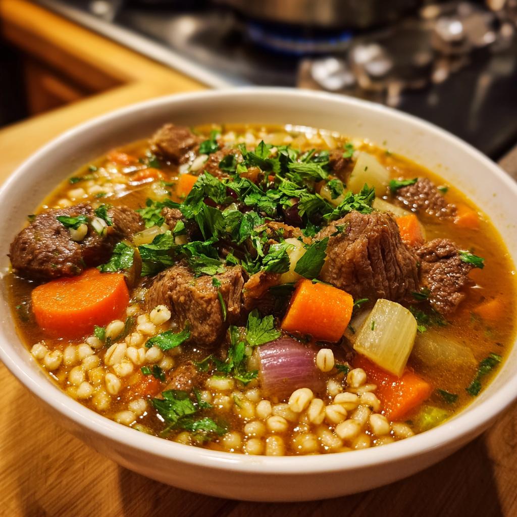 Beef barley soup slow cooker - detail 3