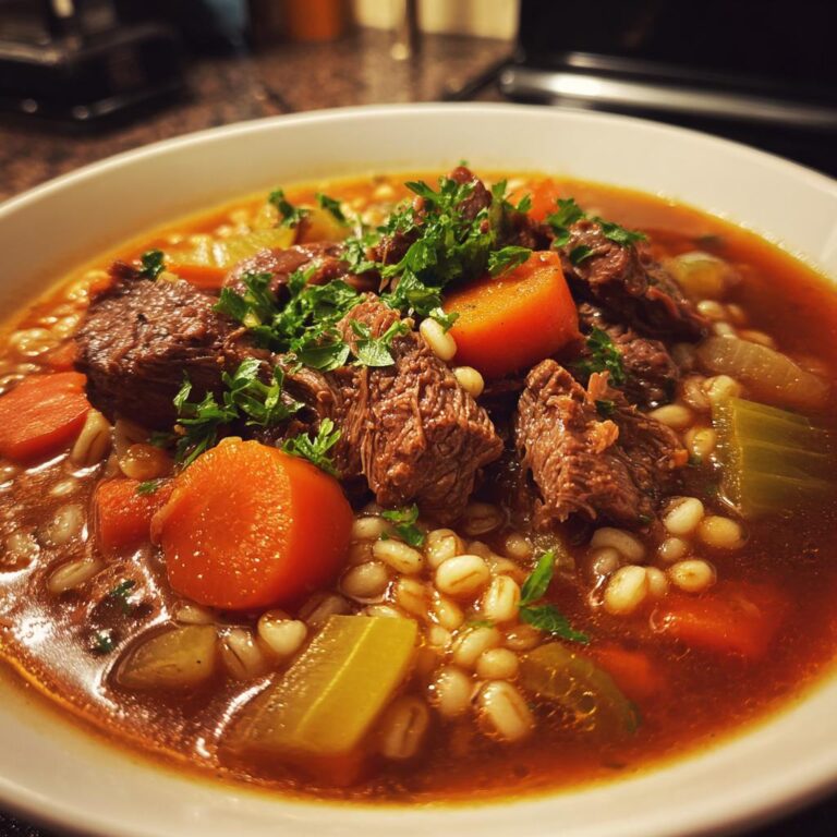 Beef barley soup slow cooker