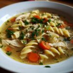 Chicken noodle soup from scratch