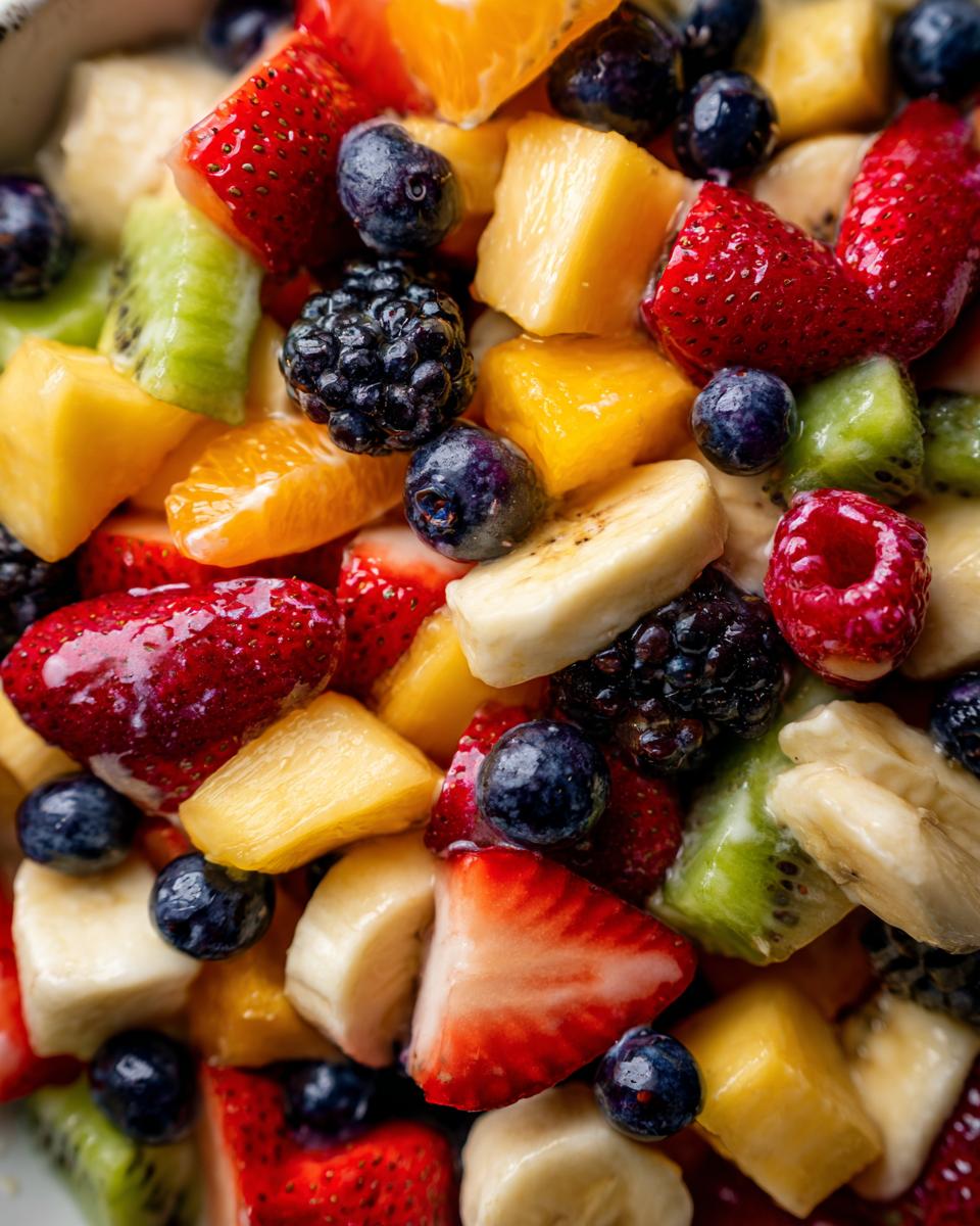 Fruit salad with yogurt dressing - detail 1