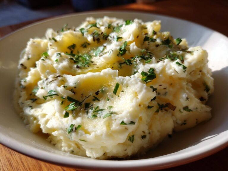 Garlic herb mashed potatoes