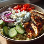 Greek chicken bowls