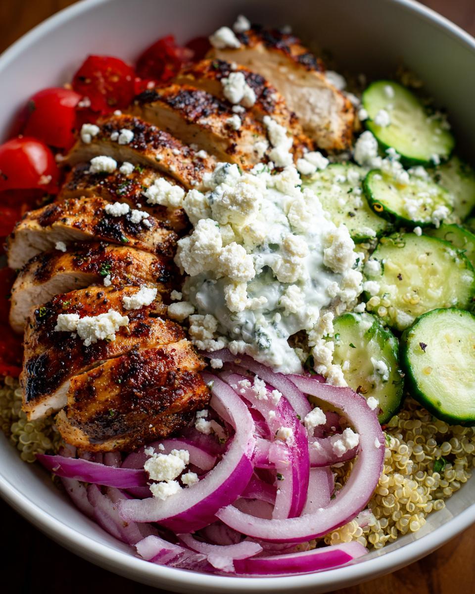 Greek chicken bowls - detail 2