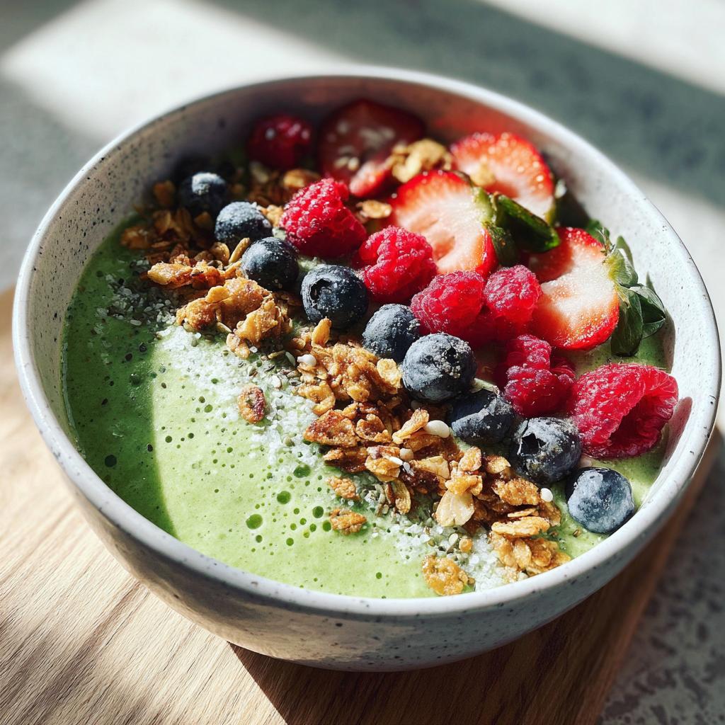 Green smoothie bowl healthy - detail 3