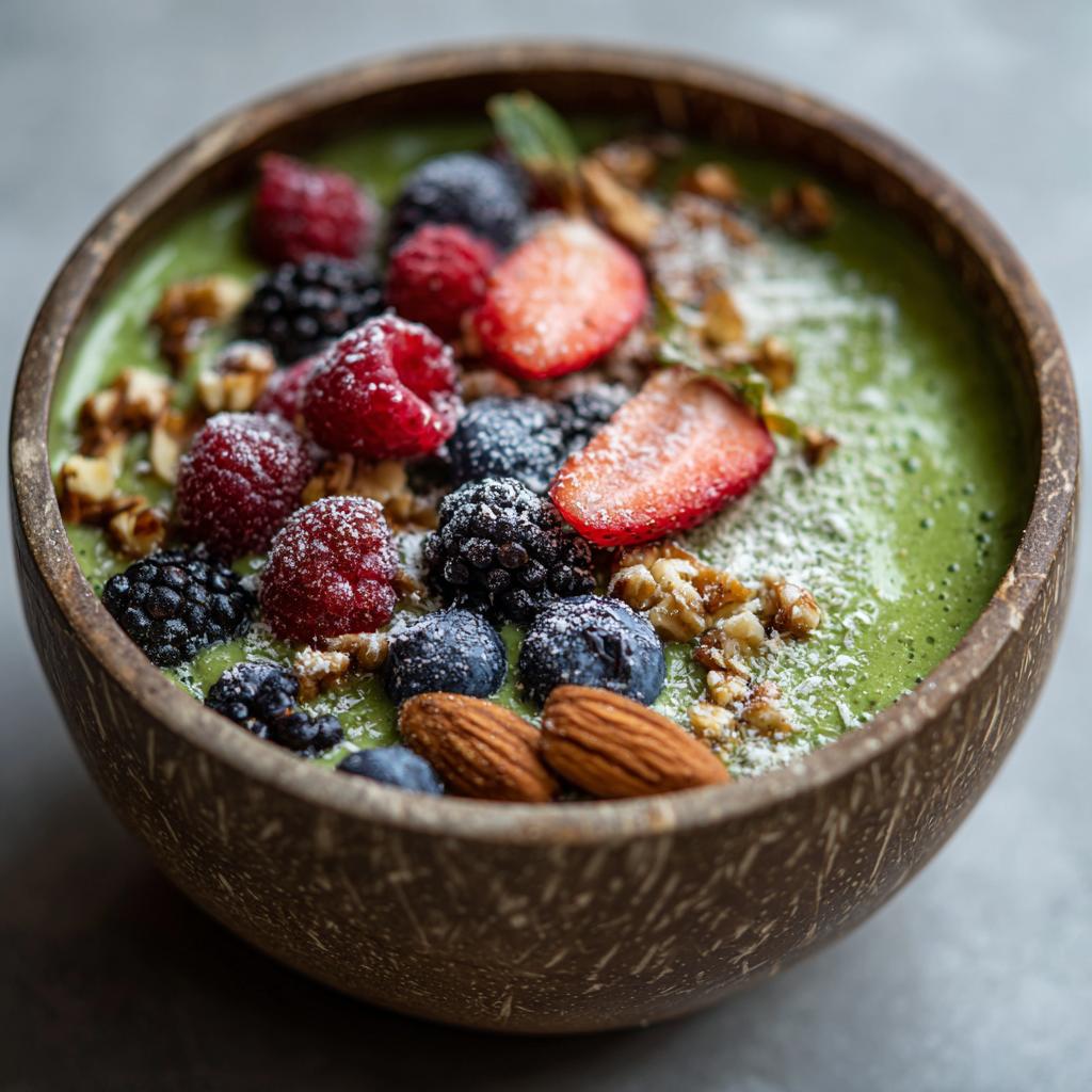 Green smoothie bowl healthy