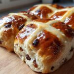 Hot cross buns with raisins