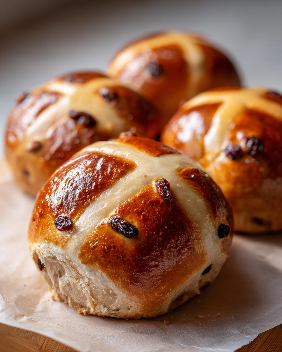 Hot cross buns with raisins - detail 2