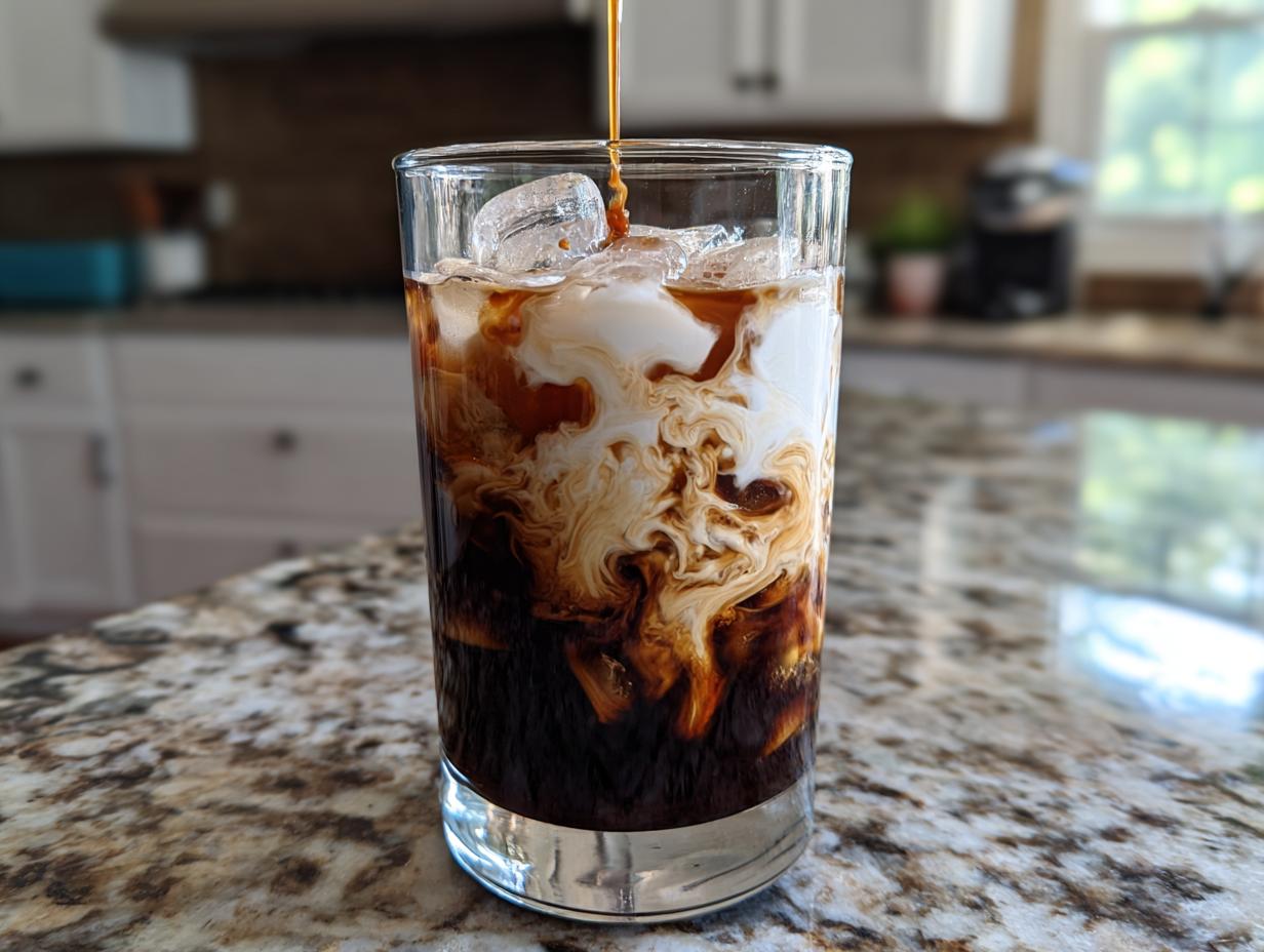 Iced honey vanilla latte
