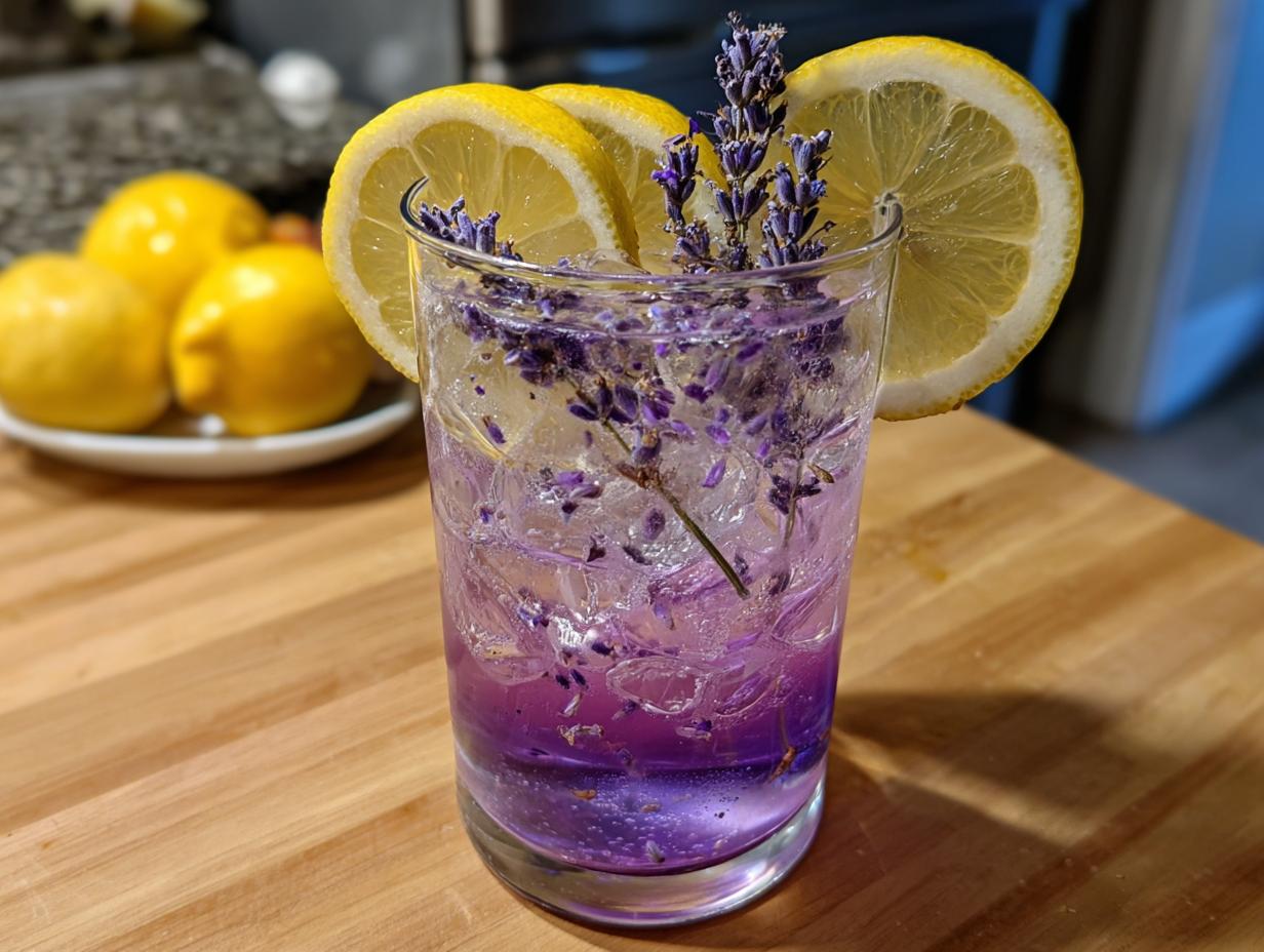 Lavender lemonade mocktail
