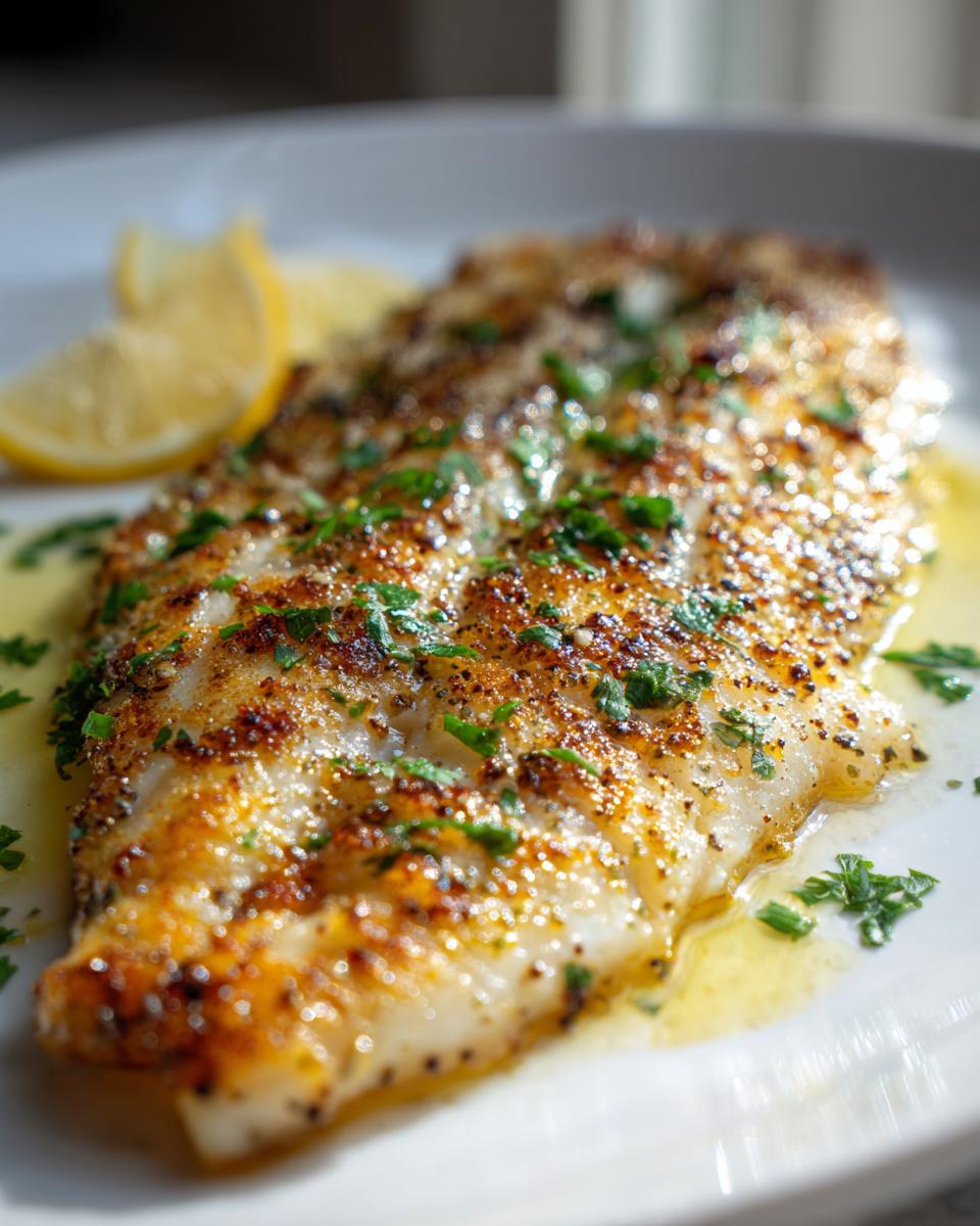 Lemon pepper tilapia - detail 1