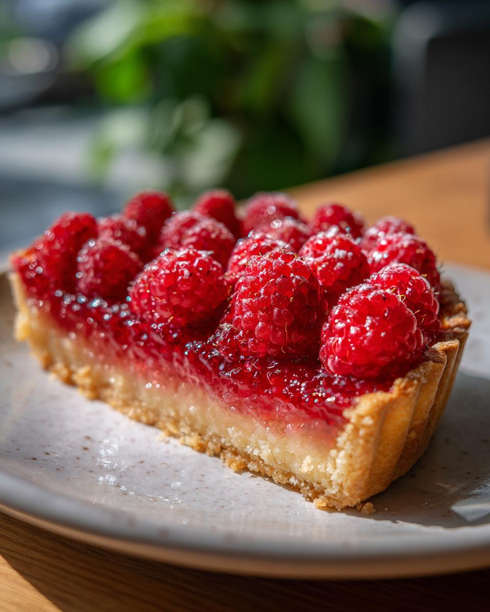 Lemon raspberry tart - detail 2