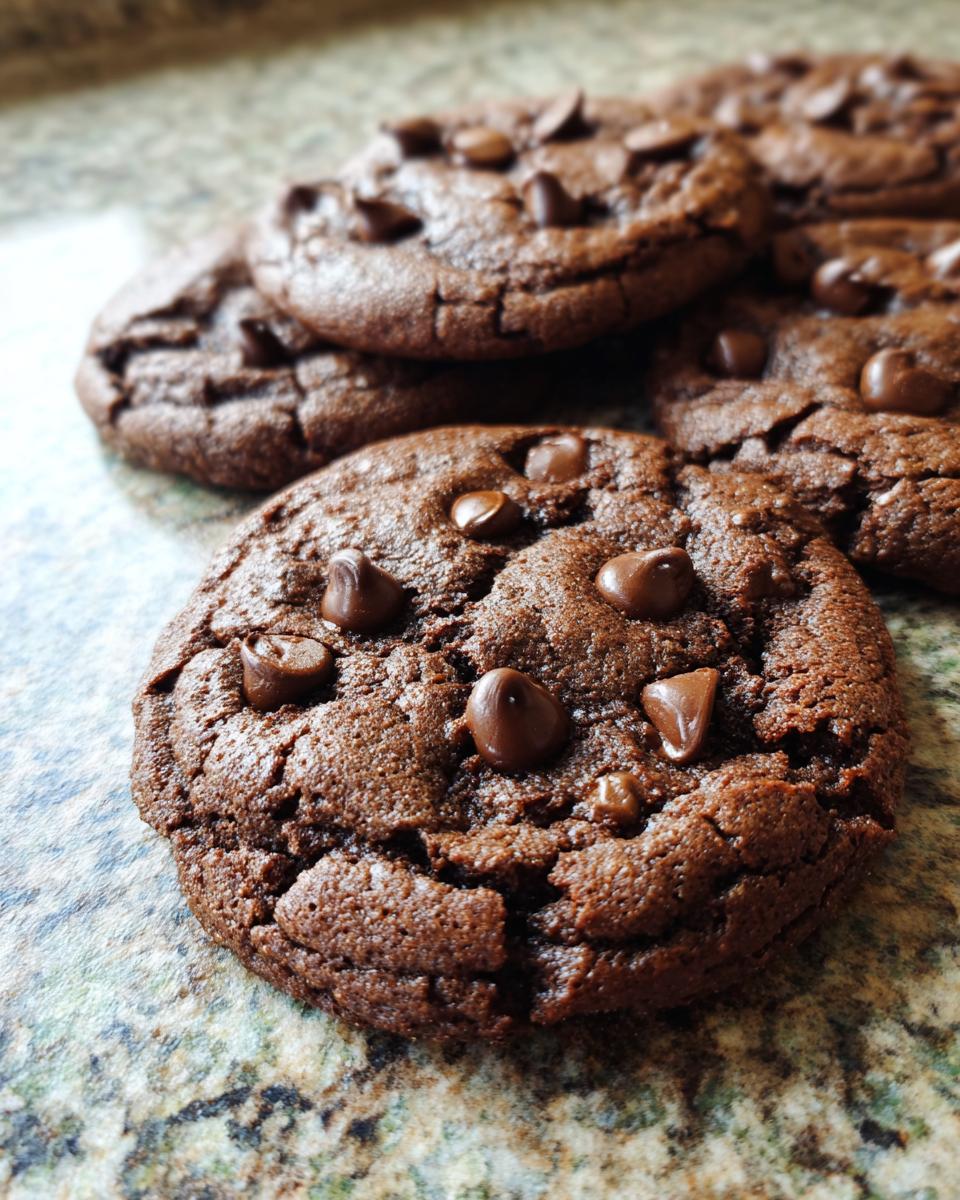 Mint chocolate chip brownie cookies - detail 2
