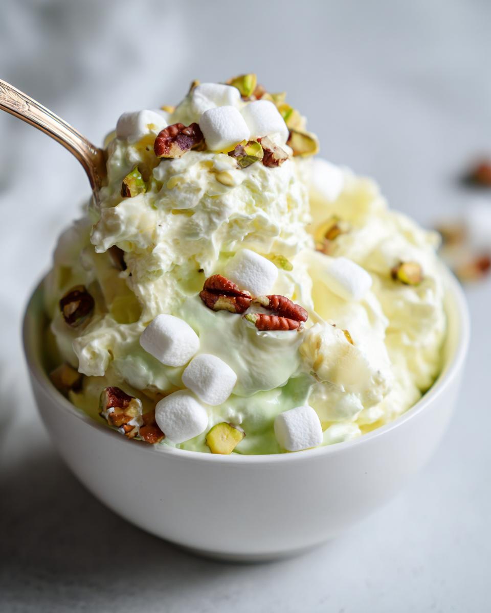 Pistachio pudding salad fluff - detail 1