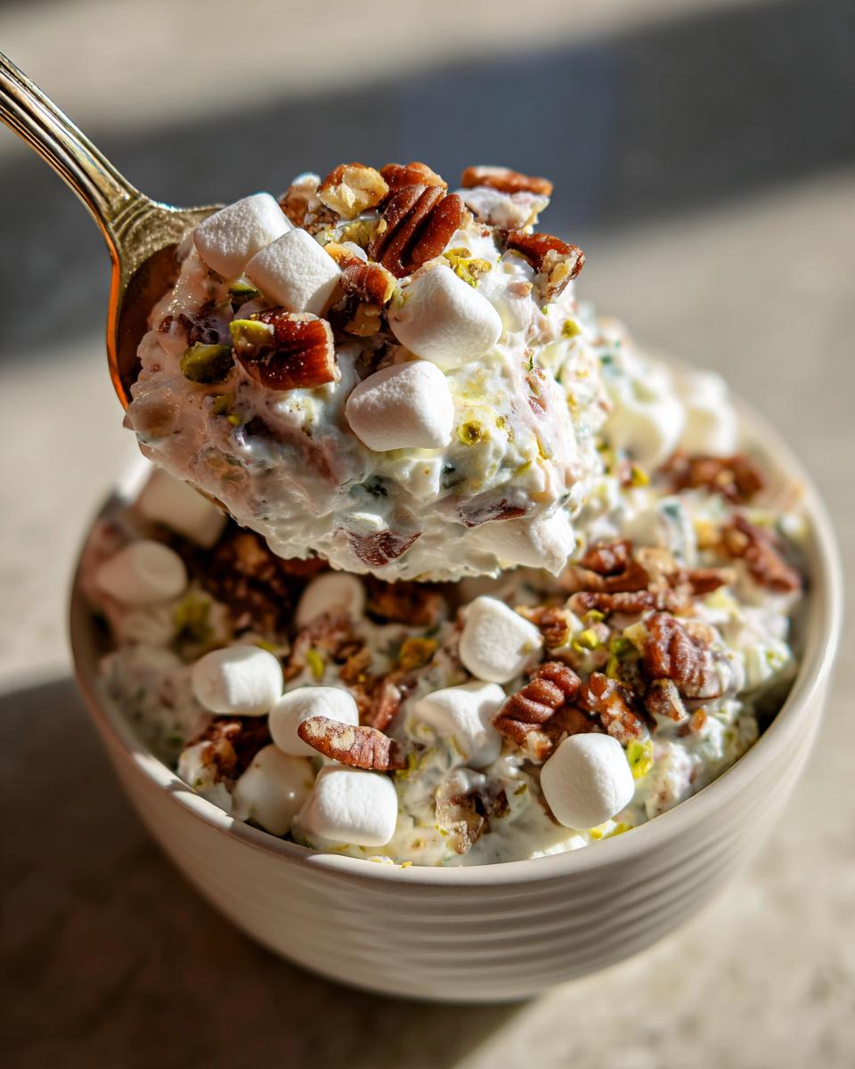 Pistachio pudding salad fluff - detail 2