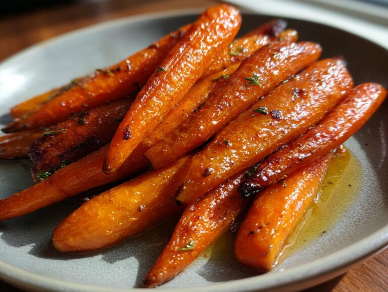 Roasted carrots with honey glaze