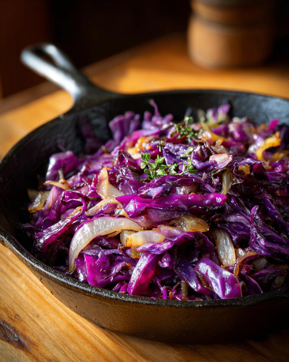 Sautéed cabbage and onions - detail 1