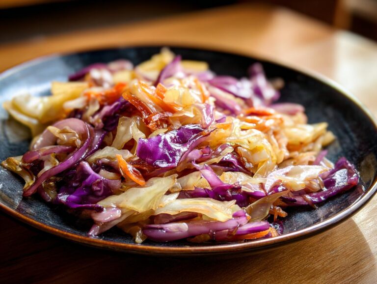 Sautéed cabbage and onions