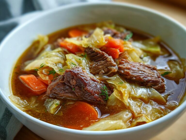 Slow cooker beef and cabbage