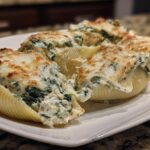 Spinach artichoke stuffed shells