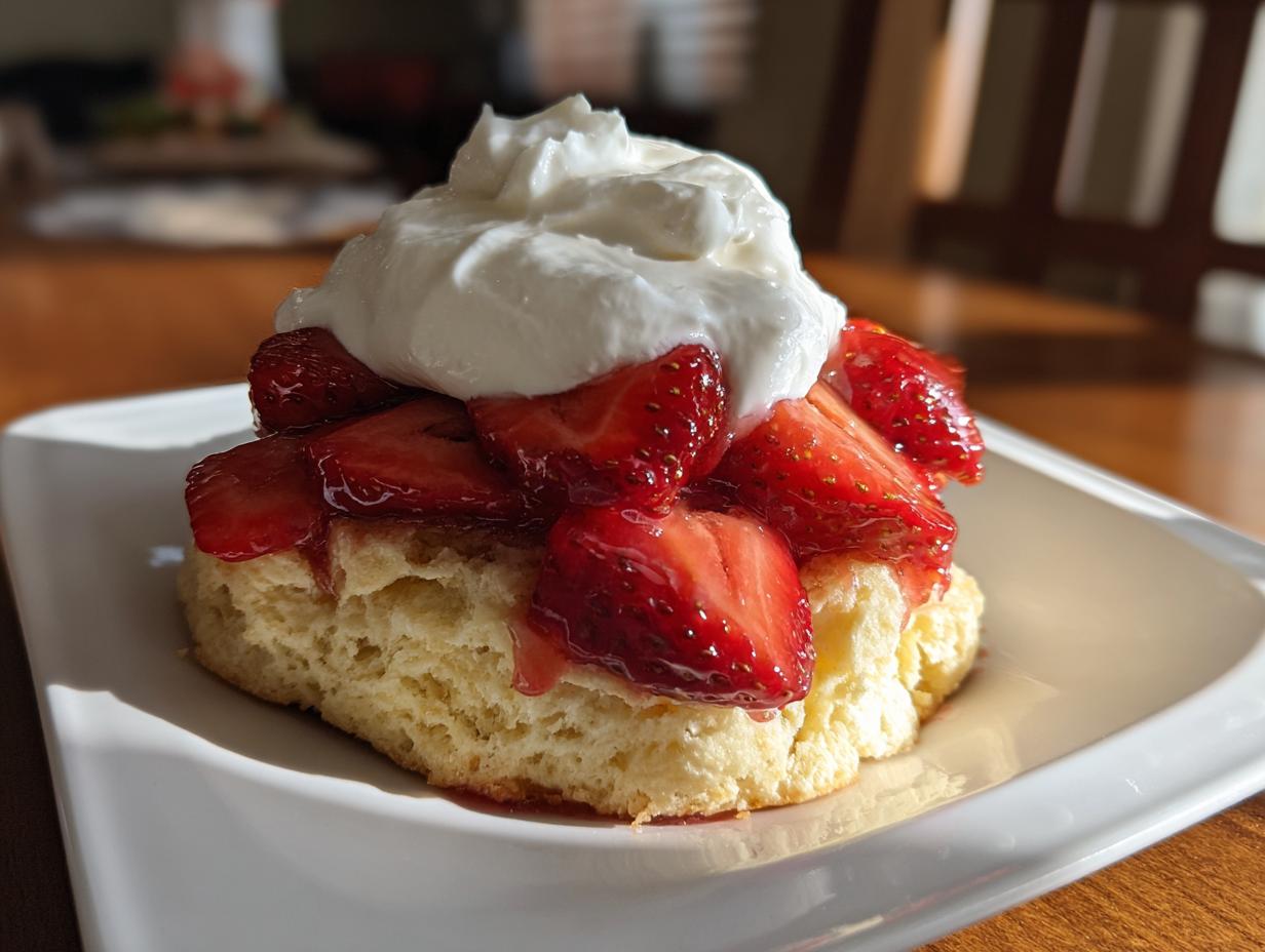 Strawberry shortcake homemade biscuits