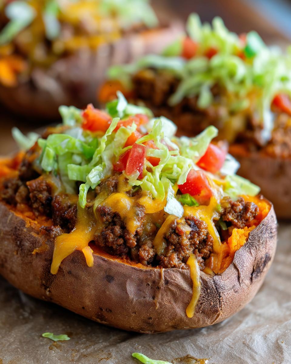 Taco stuffed sweet potatoes - detail 1