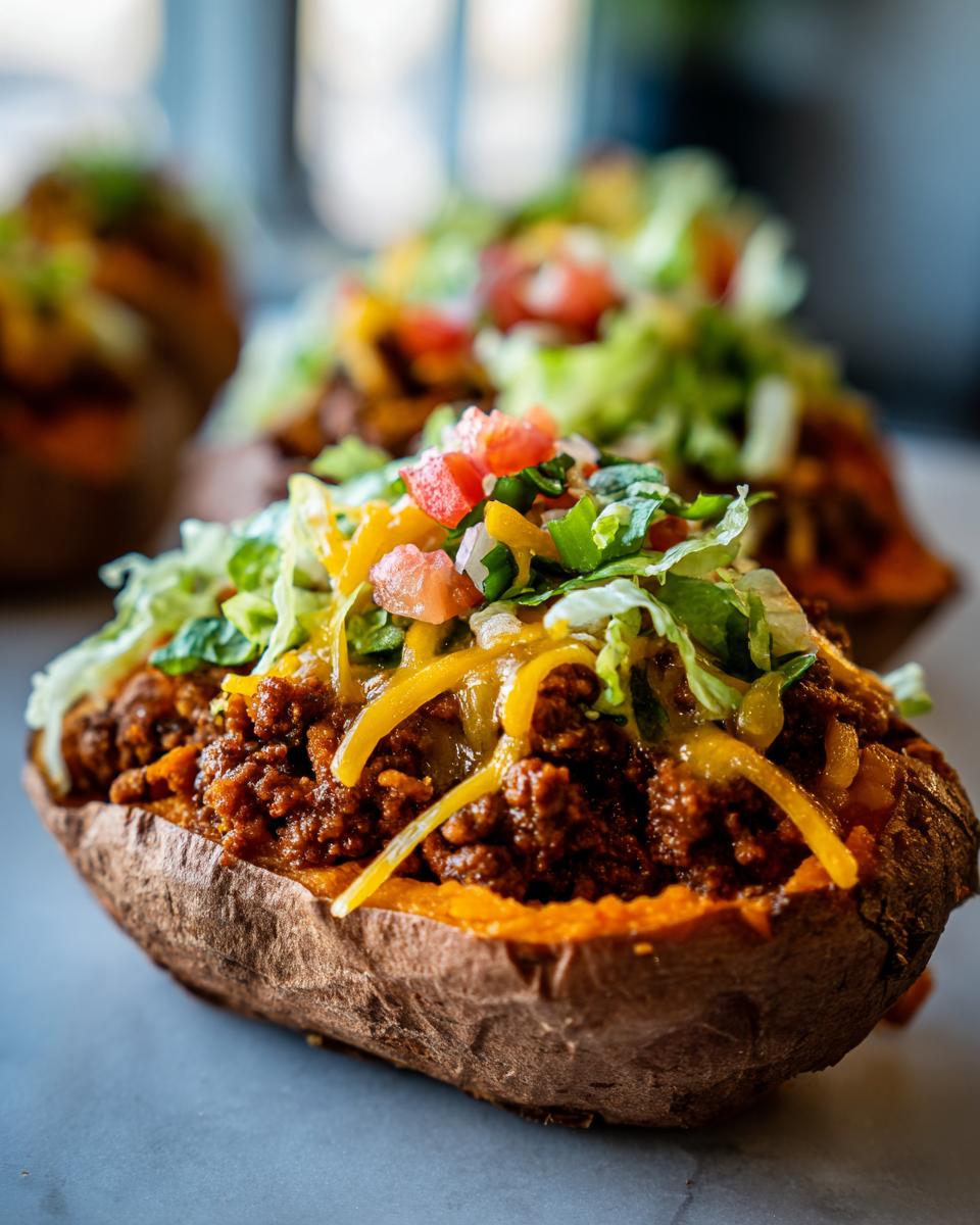 Taco stuffed sweet potatoes - detail 2
