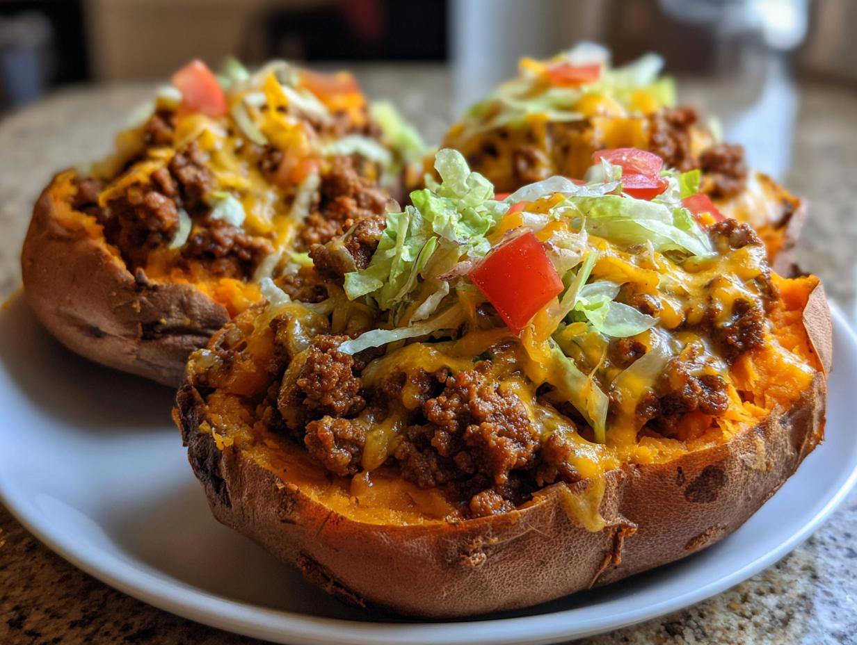 Taco stuffed sweet potatoes
