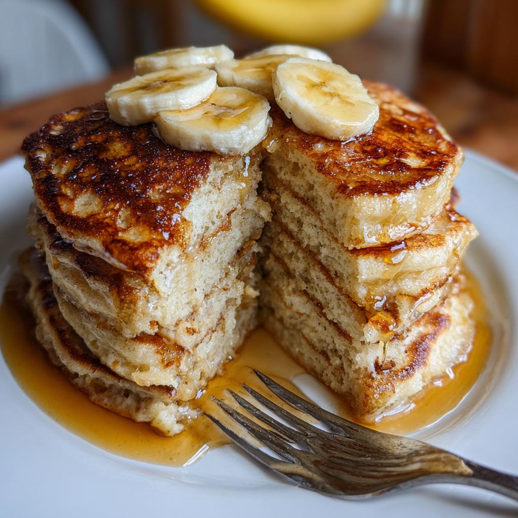 fluffy banana pancakes without butter - detail 2